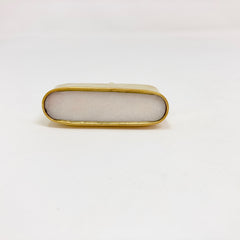 Oval Brass GOLD & Marble Stone Knob. Elegant, Durable Design with a Sophisticated Brass and Marble Combination for Cabinets, Drawers, & Furniture