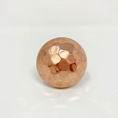 Hammered Copper Knob. Rustic, Textured Design in Rich Copper Finish for Cabinets, Drawers, & Furniture