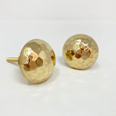 Hammered Gold Knob. Elegant, Textured Design in Rich Gold Finish for Cabinets, Drawers, & Furniture