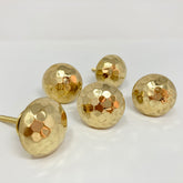 Hammered Gold Knob. Elegant, Textured Design in Rich Gold Finish for Cabinets, Drawers, & Furniture