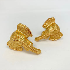 Gold Elephant Drawer Knob. Elegant, Detailed Elephant Design in Gold Finish for Cabinets, Drawers, & Furniture with a Touch of Exotic Charm