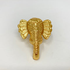 Gold Elephant Drawer Knob. Elegant, Detailed Elephant Design in Gold Finish for Cabinets, Drawers, & Furniture with a Touch of Exotic Charm