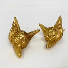 Gold Fox Head Metal Knob. Unique and Elegant Decorative Hardware for Cabinets, Drawers, Furniture, and Home Décor with a Charming Fox Design