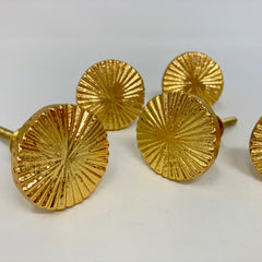 Gold Vintage Art Deco Fan Drawer Knob. Elegant, Timeless Design in 2 Sizes, Large & Small, for Cabinets, Drawers, & Furniture