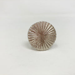 Silver Vintage Art Deco Fan Drawer Knob. Timeless, Elegant Design in 2 Sizes, Large & Small, for Cabinets, Drawers, & Furniture with a Classic Touch
