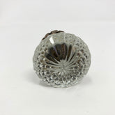 Vintage Victorian Style Glass Knob in Clear with Antique Brass Collar for Bedroom, Cabinets, Drawers, & Furniture