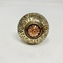 Moroccan Brass Gold Copper Round Drawer Knob for Cabinets, Drawers, & Furniture