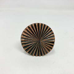 Antique Copper Vintage Art Deco Fan Drawer Knob 2 sizes Large & Small for Cabinets, Drawers, & Furniture