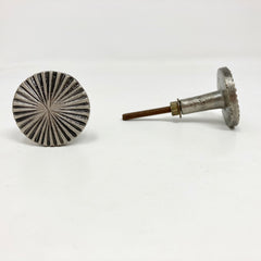 Antique Pewter Vintage Art Deco Fan Iron Drawer Pull. 2 sizes. Large & Small. Cabinet & Drawer Hardware