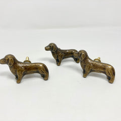 Antique Dachshund Dog Knob. Unique Vintage-Inspired Drawer & Cabinet Hardware for Dog Lovers, Pet-Themed Home Décor