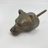 Vintage Antique Bronze Bear Head Knob. Unique Rustic Drawer & Cabinet Hardware for Nature-Inspired, Wildlife-Themed Home Décor