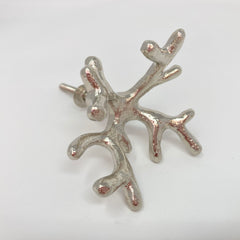 KNOB Large Metal Coral. Unique, Nature-Inspired Design in Durable Metal for Cabinets, Drawers, & Walls