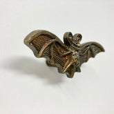 Antique Bronze Bat Knob. Unique Vintage-Inspired Drawer & Cabinet Hardware for Gothic, Halloween, or Nature-Themed Home Décor