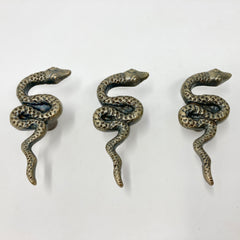 Antique Bronze Snake Metal Knob. Intricate Vintage-Inspired Drawer & Cabinet Hardware