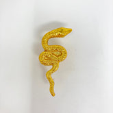 Gold Metal Snake Knob. Elegant, Detailed Snake Design in Luxurious Gold Finish for Cabinets, Drawers, & Furniture with a Bold, Exotic Flair