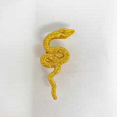 Gold Metal Snake Knob. Elegant, Detailed Snake Design in Luxurious Gold Finish for Cabinets, Drawers, & Furniture with a Bold, Exotic Flair
