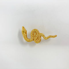 Gold Metal Snake Knob. Elegant, Detailed Snake Design in Luxurious Gold Finish for Cabinets, Drawers, & Furniture with a Bold, Exotic Flair