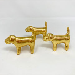 Gold Metal Dog Shaped Knob