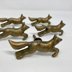 Antique Bronze Running Fox Knob. Detailed, Nature-Inspired Design in Vintage Bronze Finish for Cabinets, Drawers, & Furniture