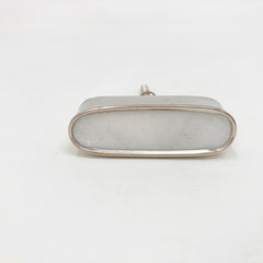 SILVER Oval Brass & Marble Stone Knob for Cabinets, Drawers, & Furniture