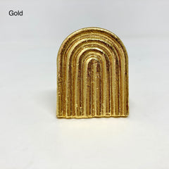 Large Vintage Art Deco Arch Iron Knob. Classic, Timeless Design with Bold Arch Detail for Cabinets, Drawers, & Furniture