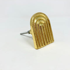 Large Vintage Art Deco Arch Iron Knob. Classic, Timeless Design with Bold Arch Detail for Cabinets, Drawers, & Furniture