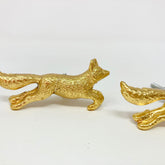 Running Fox Woodland Knob in Gold. Elegant, Nature-Inspired Design with a Gold Finish for Cabinets, Drawers, & Furniture