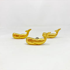 Gold Whale Metal Knob. Unique, Detailed Whale Design in Luxurious Gold Finish for Cabinets, Drawers, & Furniture with a Bold, Ocean-Inspired Touch