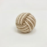 Jute Rope Natural & White Knob. Stylish, Eco-Friendly Design for Nurseries, Cabinets, & Drawers with a Soft, Rustic Touch