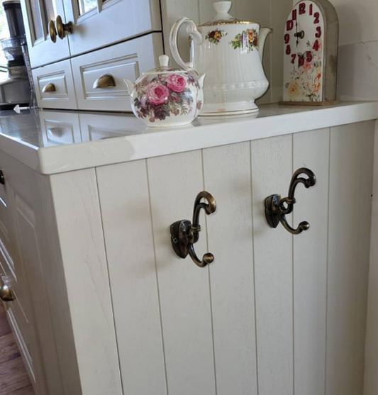 Two of our Vintage Hooks in a kitchen