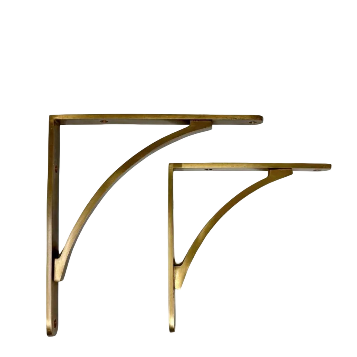 Unlacquered Elegant Solid Brass Shelf Bracket