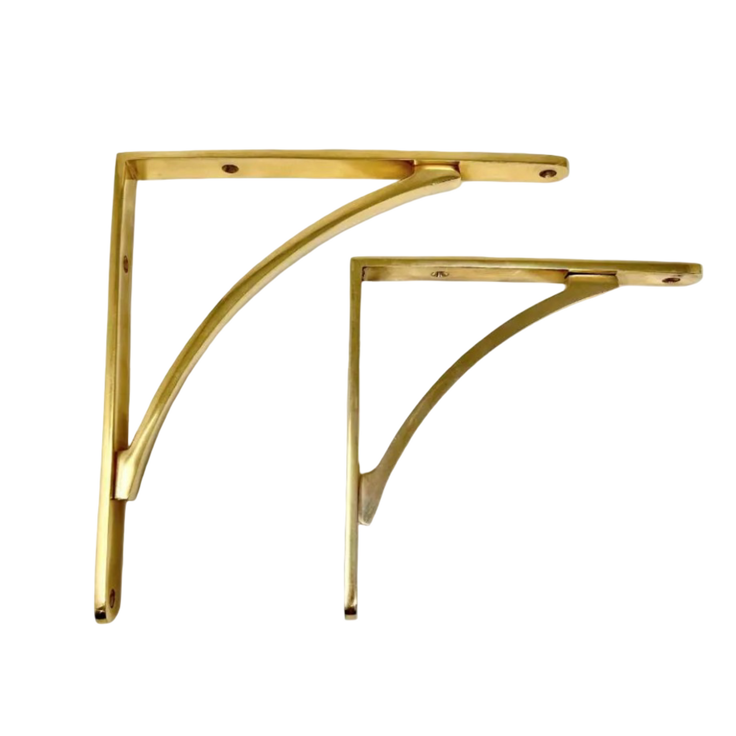 Unlacquered Elegant Solid Brass Shelf Bracket