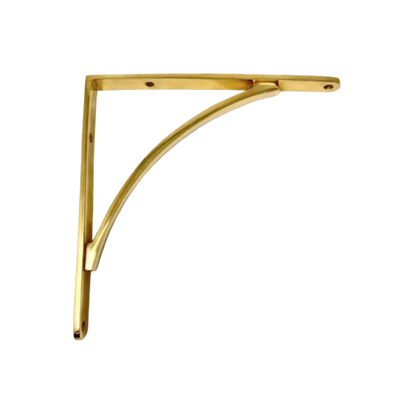 Unlacquered Elegant Solid Brass Shelf Bracket