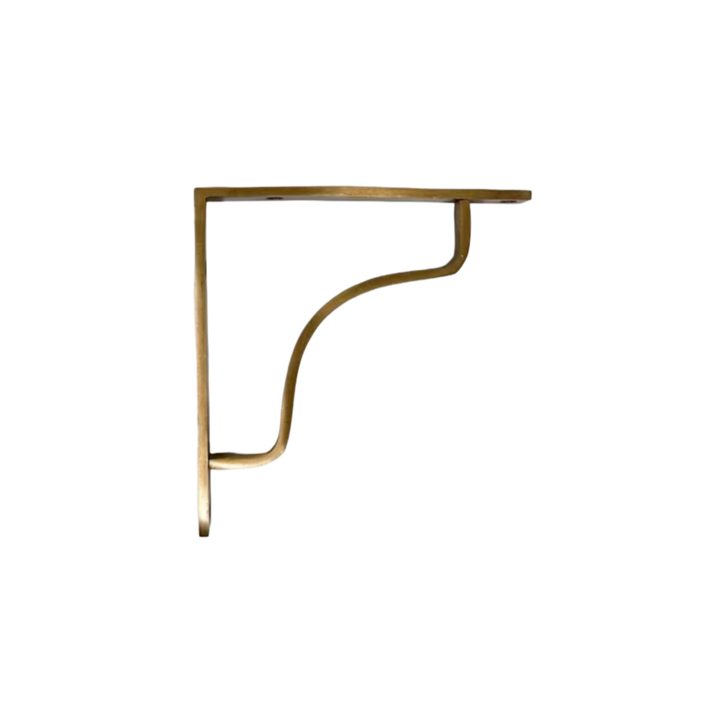 Unlacquered Timeless Solid Brass Shelf Bracket