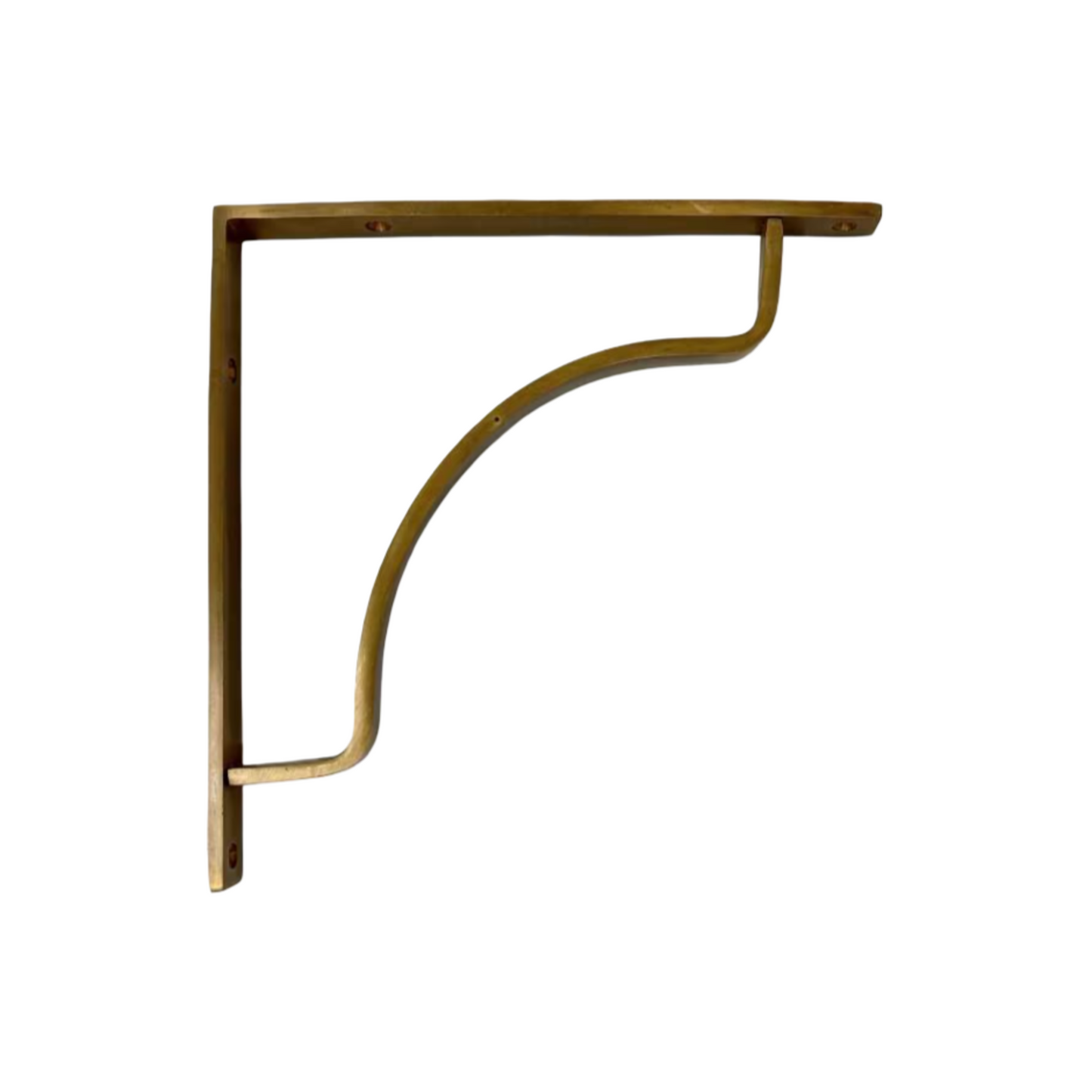 Unlacquered Timeless Solid Brass Shelf Bracket