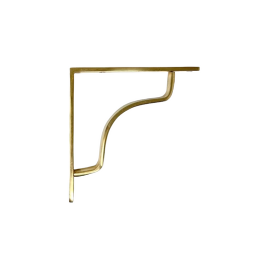 Unlacquered Timeless Solid Brass Shelf Bracket