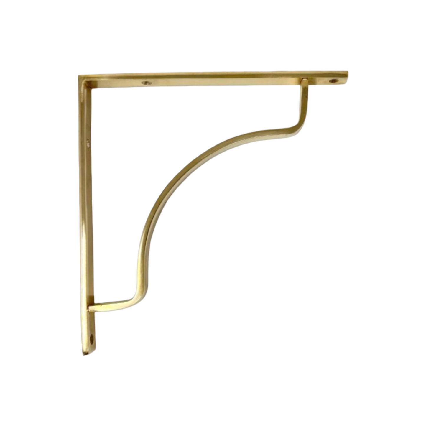 Unlacquered Timeless Solid Brass Shelf Bracket