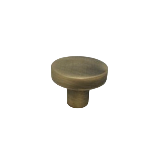 Lacquered Antique Brass 25mm Flat Knob
