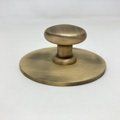 Aged Solid Brass 38mm Traditional Chunky Knob | 38mm x 25mm| Cabinet Knobs and Handles | I00% Brass | Kitchen Handle Replacement