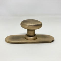 Aged Solid Brass 38mm Traditional Chunky Knob | 38mm x 25mm| Cabinet Knobs and Handles | I00% Brass | Kitchen Handle Replacement