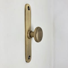 Aged Solid Brass 38mm Traditional Chunky Knob | 38mm x 25mm| Cabinet Knobs and Handles | I00% Brass | Kitchen Handle Replacement