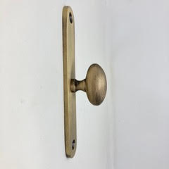 Aged Solid Lacquered Brass Oval Knob | 38mm x 25mm| Cabinet Knobs and Handles | I00% Brass | Kitchen Handle Replacement