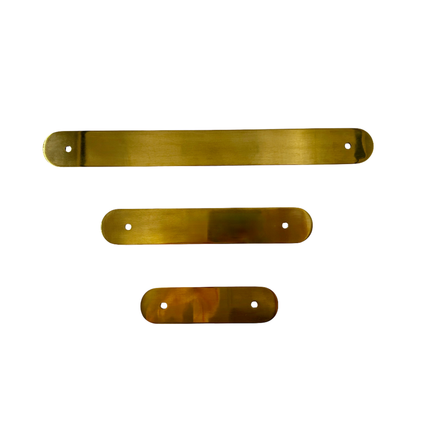 Unlacquered Brass Backplate For Reeded Handle