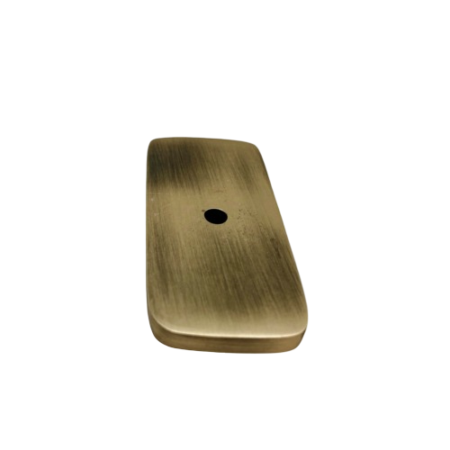 Lacquered Antique Brass Rectangular Backplate