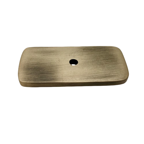 Lacquered Antique Brass Rectangular Backplate