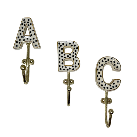 Alphabet Ceramic Hook