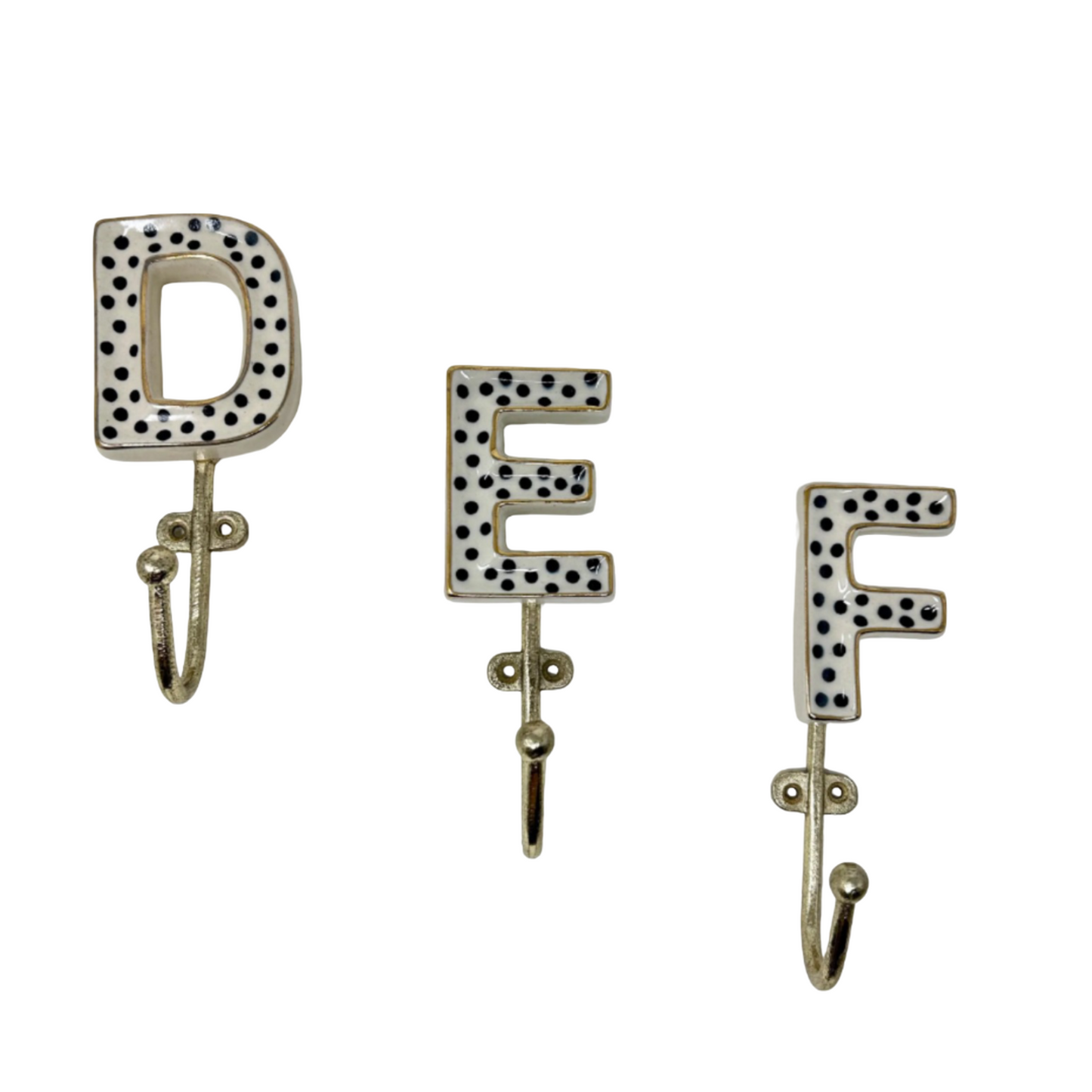 Alphabet Ceramic Hook
