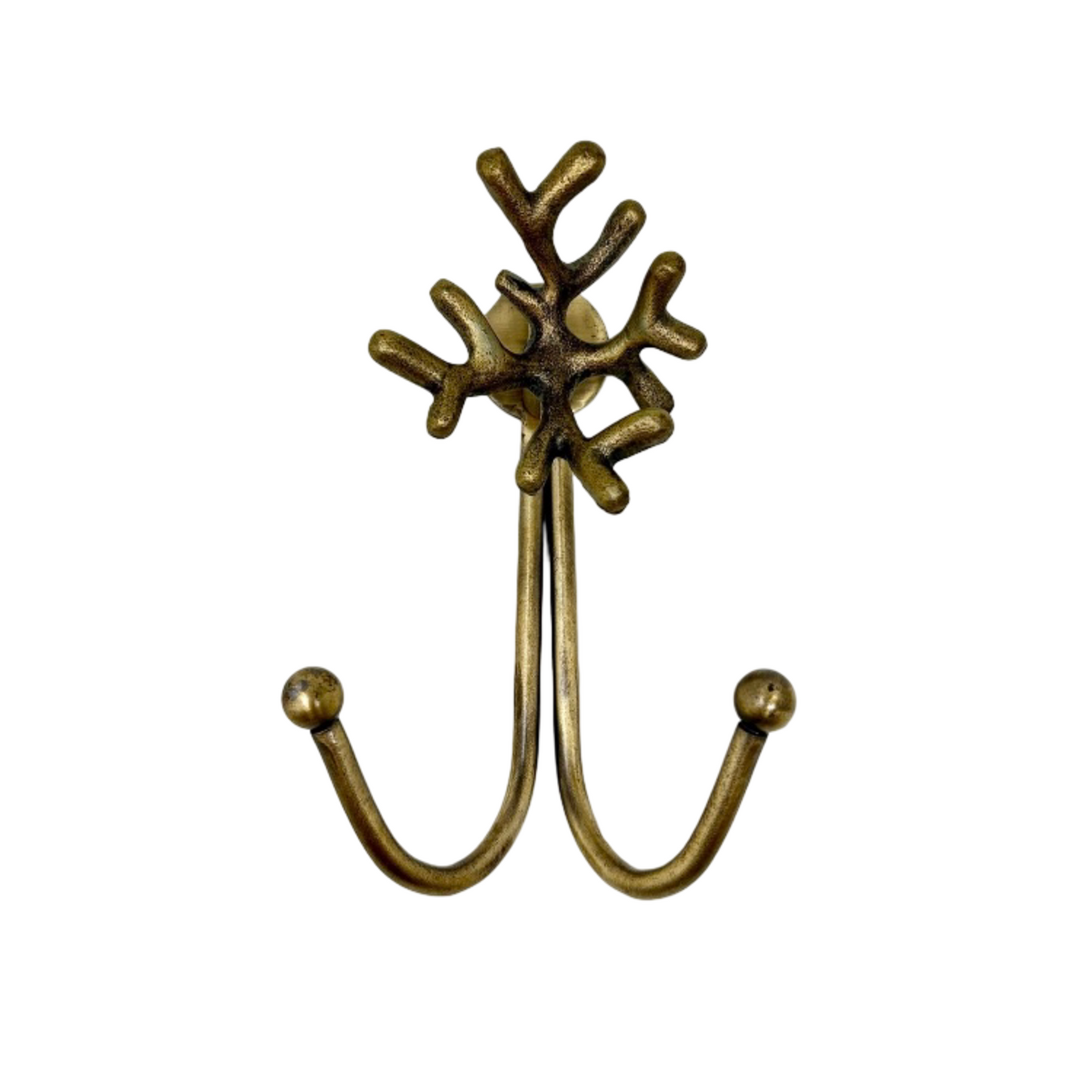 Double Antique Brass Marine Hooks