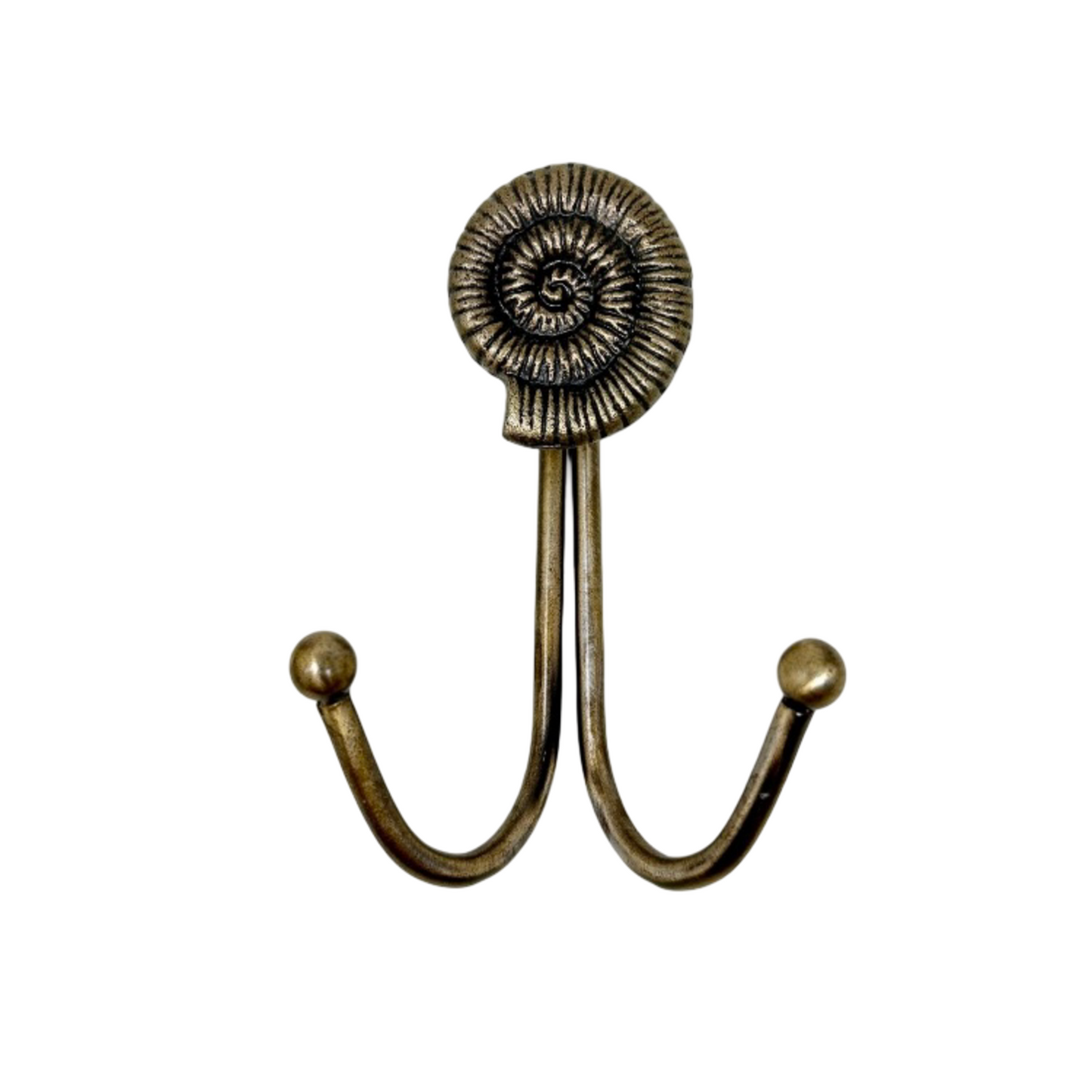Double Antique Brass Marine Hooks