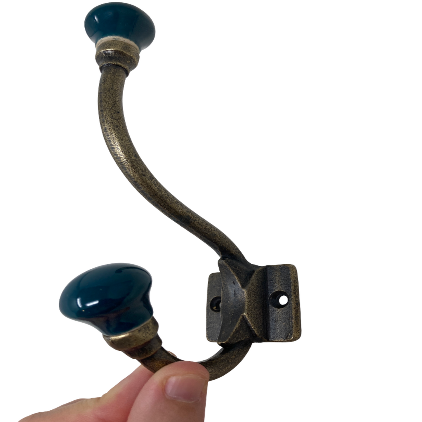 Ceramic Antique Brass Hooks in Large & Small